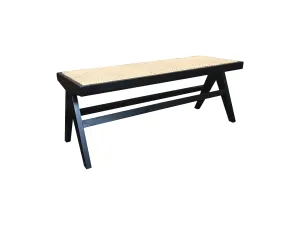 MF Pier Solid Timber Framed with Natural Rattan Bench thumbnail 1