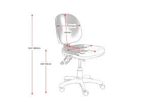 RL ET20 Fabric Upholstered Medium Back Office Chair thumbnail 4