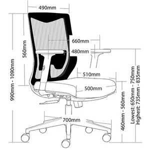 ST Gibbs Mesh Back Task Chair thumbnail 5