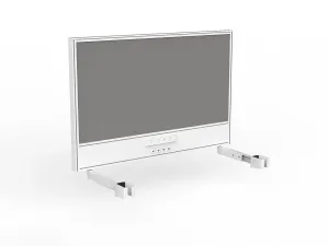 OL Studio Screen with Ducting for Agile Individual Desk – Breath Fabric with White Frame thumbnail 10