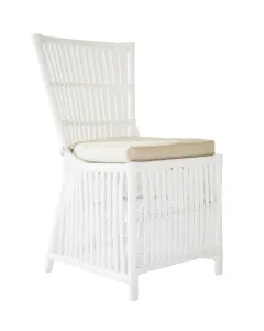 CR Roma Natural Rattan Fabric Seat Dining Chair thumbnail 9