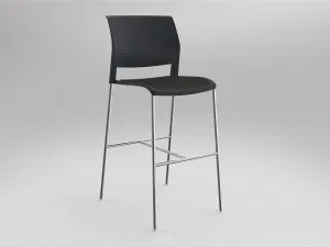 OL Game Upholstered Seat Chrome Legs Barstool thumbnail 16