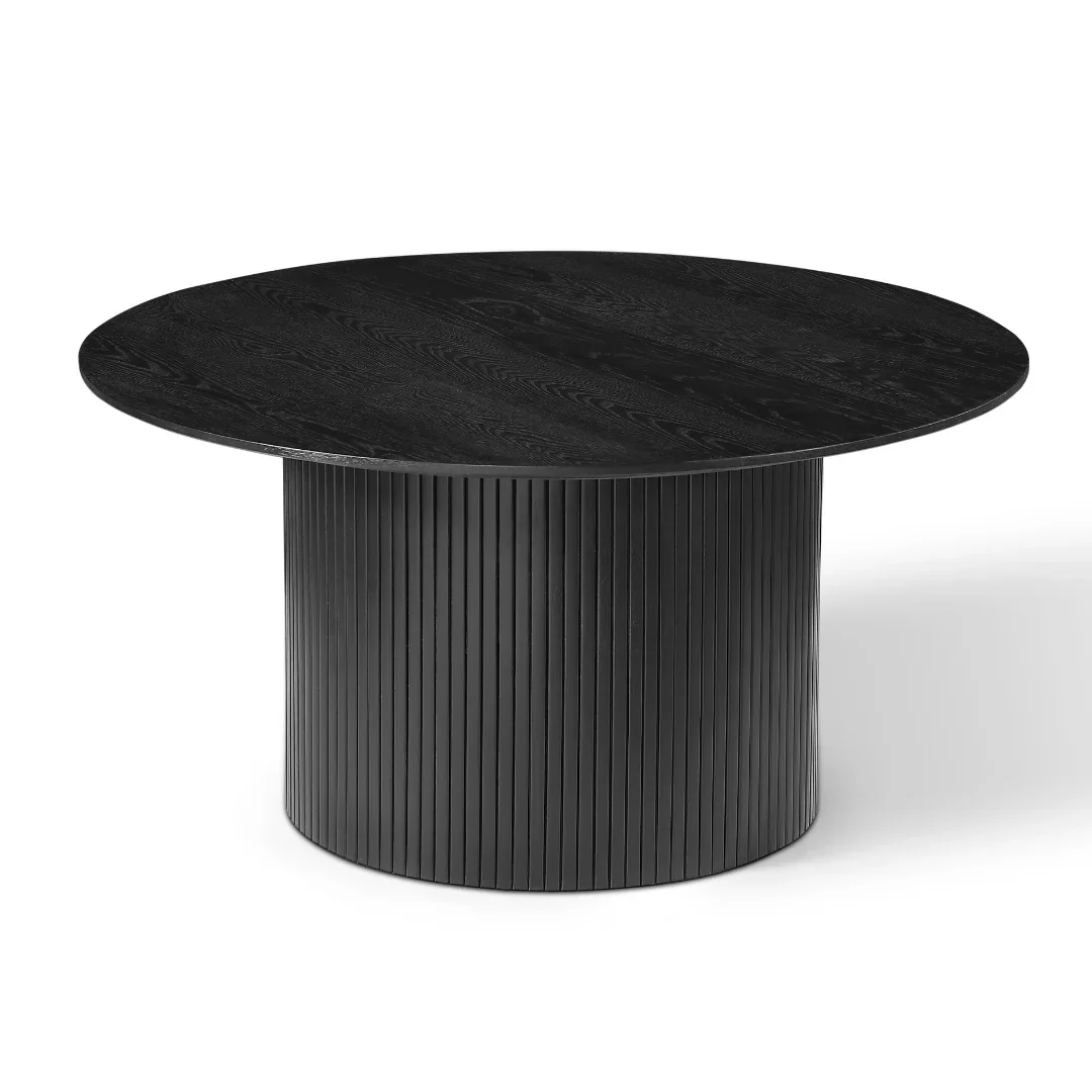BT Miami Round Coffee Table Timber Pleated Base