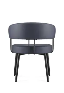 RL Hera PU Leather Upholstered Black Metal Base Breakout Chair thumbnail 3
