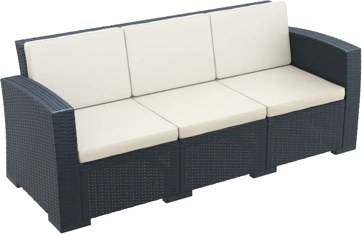 FL Monaco Hospitality Outdoor 3 Seater Lounge with Cushion