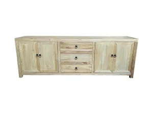 MF Chinese Antique Reproduction Recycled Timber 4 Door 3 Drawer TV Unit 200cm thumbnail 1