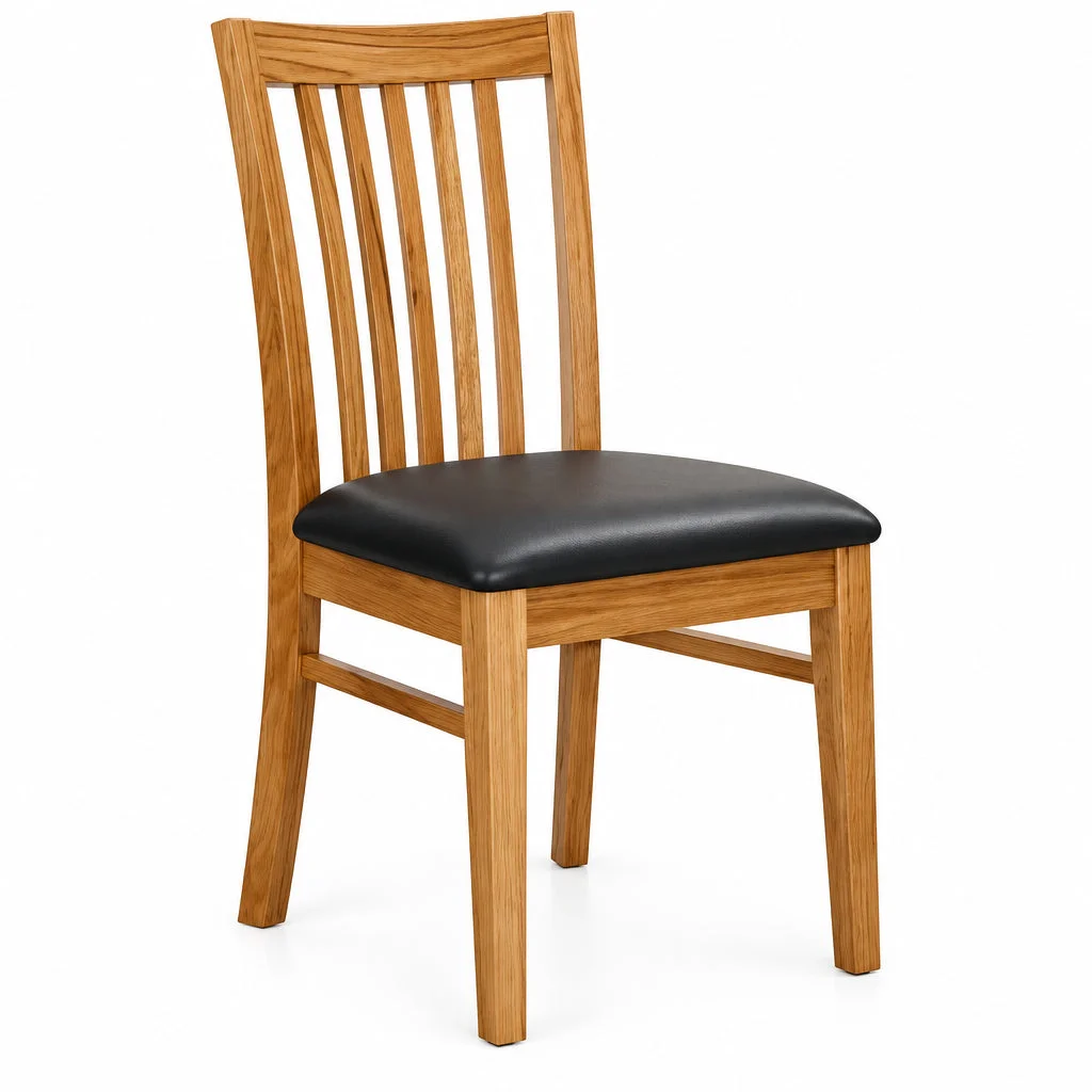 MD Rennes PU Upholstered Seat Timber Leg Dining Chair