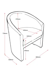 RL Space PU Leather Upholstered Tub Chair thumbnail 3