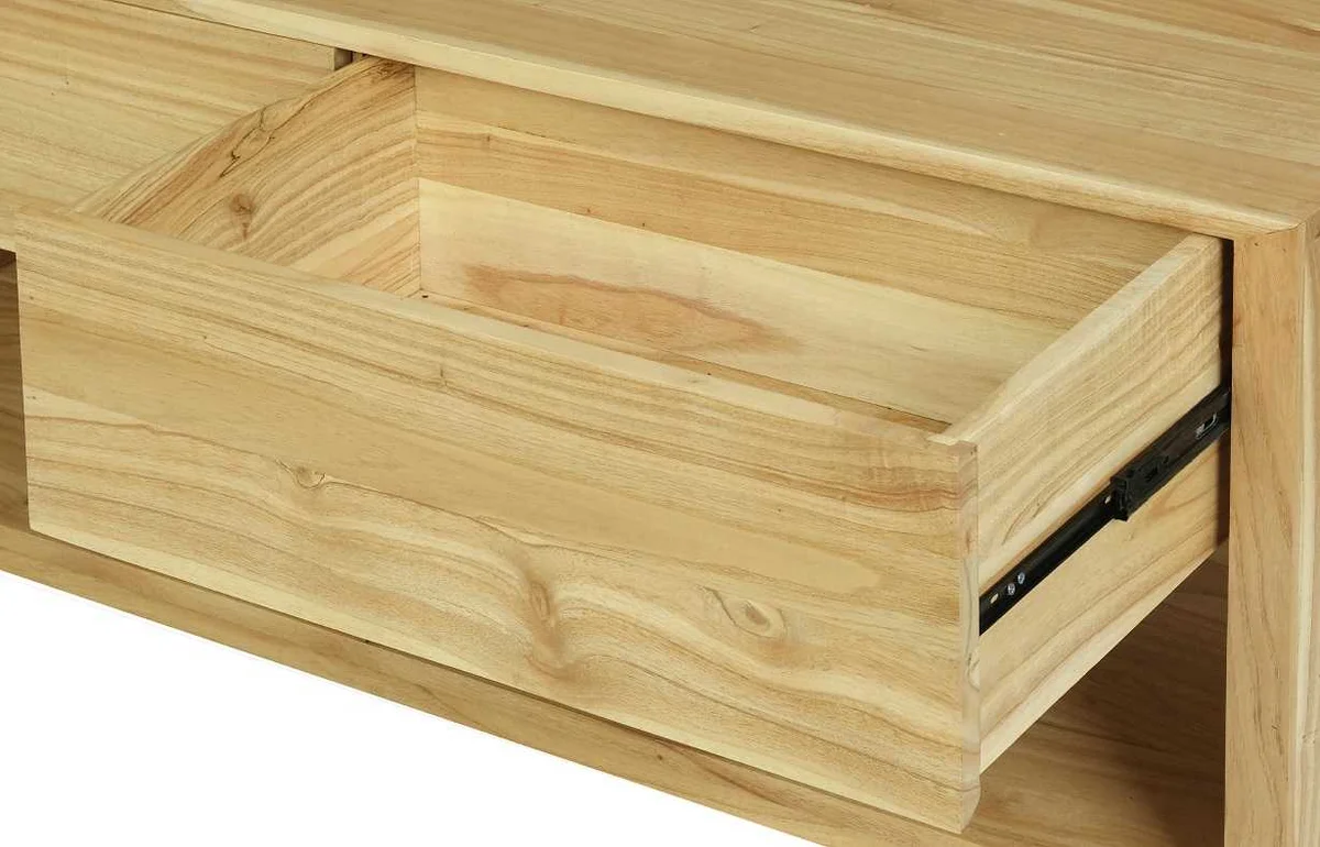 CT Oscar Solid Timber 2 Drawer Entertainment Unit in Natural