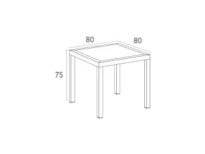 FL Orlando Hospitality Outdoor Square Dining Table thumbnail 4