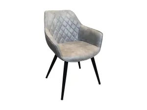 MF Bennett PU Leather Upholstered Metal Leg Dining Chair thumbnail 3
