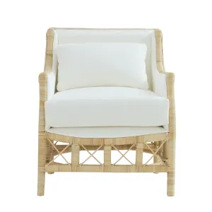 CR Rabana Natural Rattan Fabric Upholstered Armchair thumbnail 6