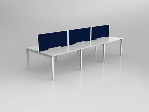 OL Axis 6 User Double Sided Workstation with Screen - Breathe Fabric thumbnail 1