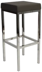 EZ Oslo Stainless Steel Base Vinyl Upholstered Seat Barstool thumbnail 3