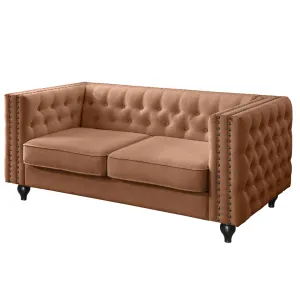 BT Mayfair PU Leather Upholstered Tufted Back 3 Seater Sofa thumbnail 1