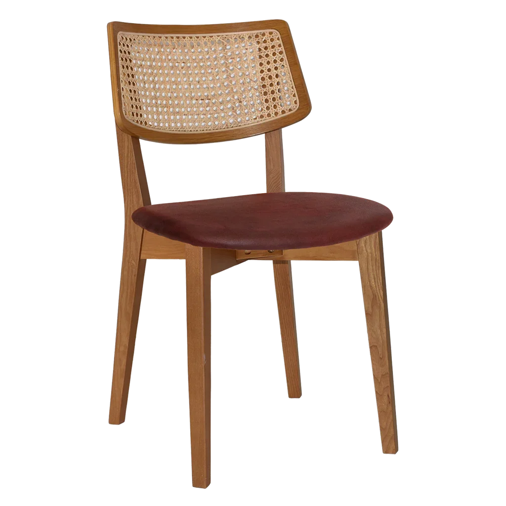 EZ Phoenix Solid Timber Framed Rattan Back Hospitality Dining Chair