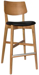 EZ Phoenix Light Oak Stained Solid Timber Framed Barstool thumbnail 14