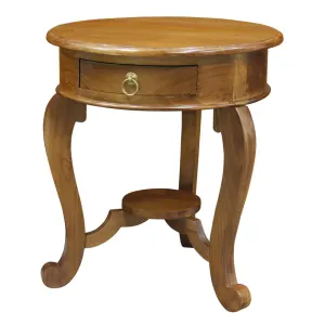 CT Queen Anne Cabriol leg 1 Drawer Lamp Table thumbnail 7