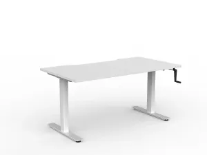 OL Agile Winder Height Adjustable Desk - White Frame thumbnail 6
