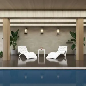 FL Slim 2 Poolside Sunlounger & Ocean Side Table Package thumbnail 4