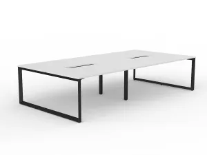 OL Anvil 4-User Double Sided Workspace – White Top with Black Frame thumbnail 8