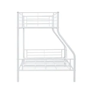 VI Tiamo Metal Single Over Double Bunk Bed - White and Black thumbnail 5