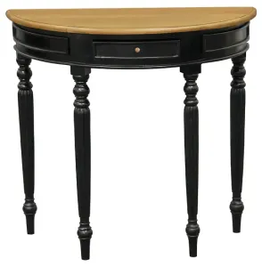 CT Huntley Solid Timber Turn Legs Half Round Sofa Table thumbnail 7