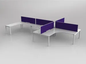 OL Axis 6 User L Shape 90° Workstation with Screen - Breathe Fabric thumbnail 8