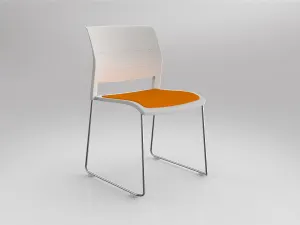 OL Game Slade Base Fabric Seat Hospitality Stacking Chair - White Shell thumbnail 20