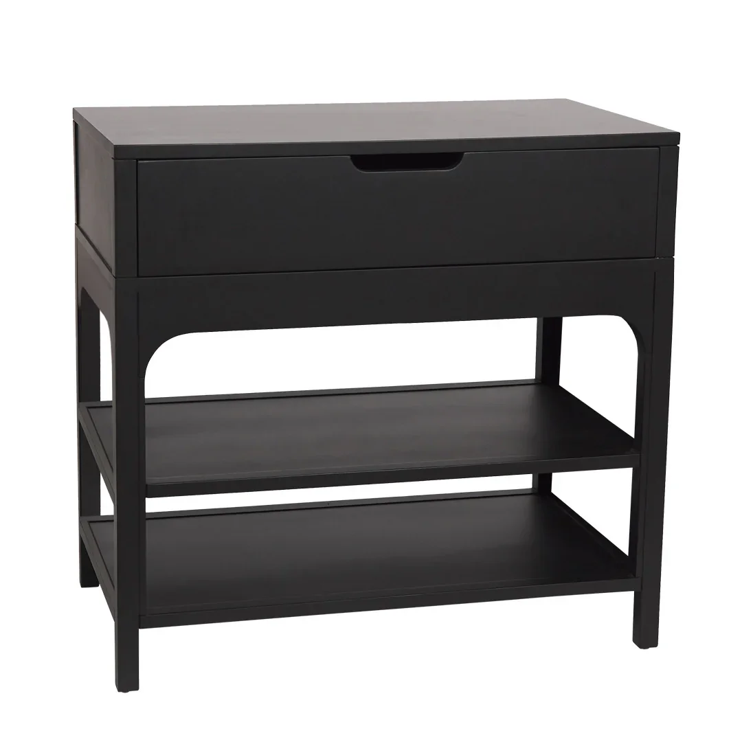 SH Ankara Large Black Bedside Table