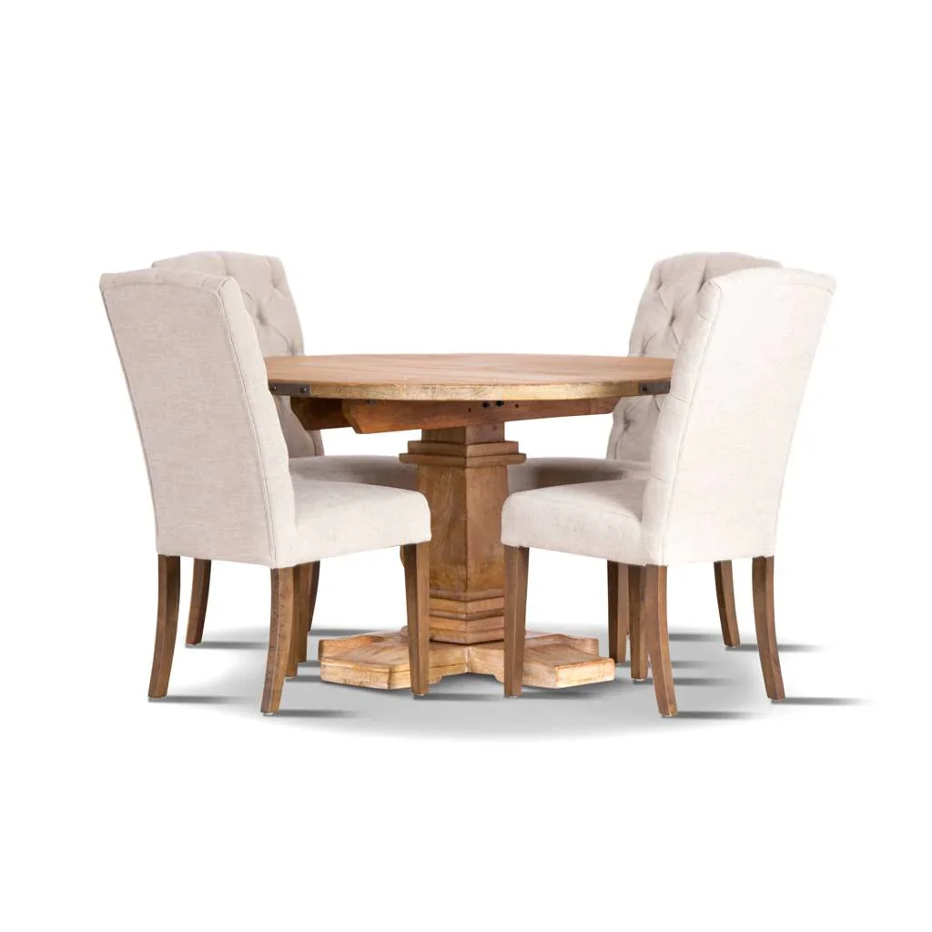 VI Utah Solid Timber Round Dining Table
