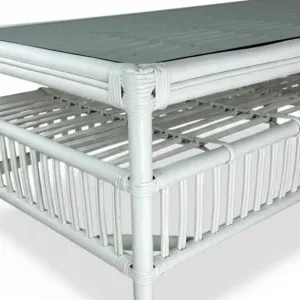 CR Americana Rattan with Glass Top Coffee Table thumbnail 2