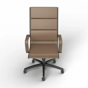 OL Mode PU Leather Upholstered Boardroom Chair - Chocolate thumbnail 8