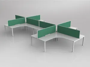 OL Axis 8 User 90° Workstation with Screen - Breathe Fabric thumbnail 1
