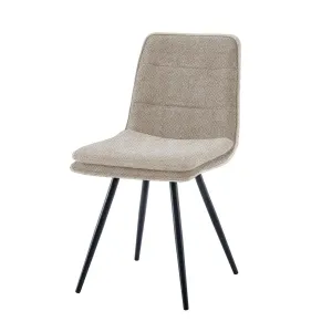VI Raffael Fabric Upholstered Metal Leg Dining Chair thumbnail 3