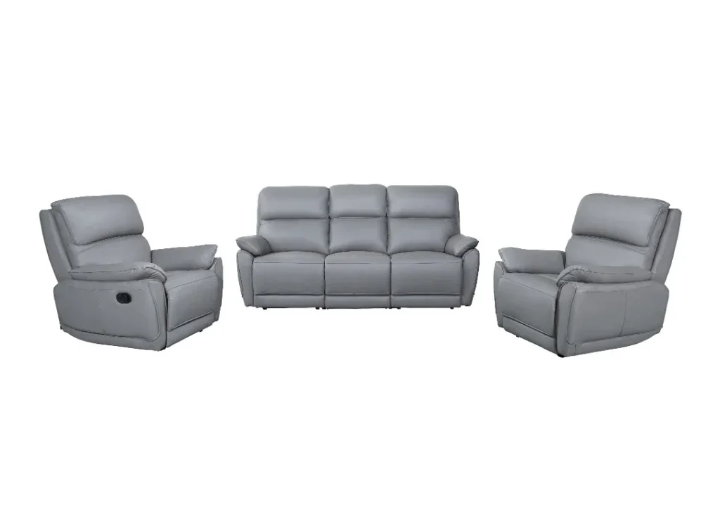 VI York Leather Upholstered Single Seater Recliner Lounge