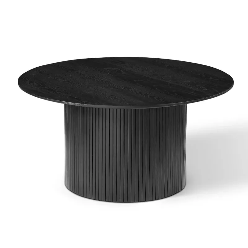 BT Miami Round Coffee Table Timber Pleated Base