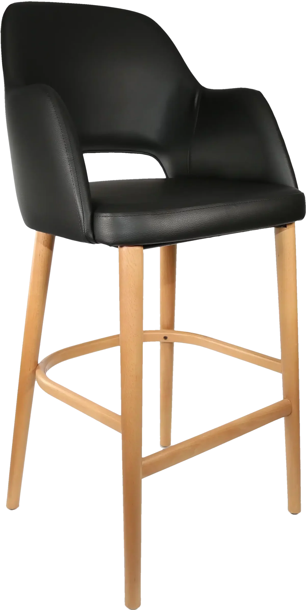 FL Sorbet Vinyl Upholstered Timber Legs Hospitality Barstool