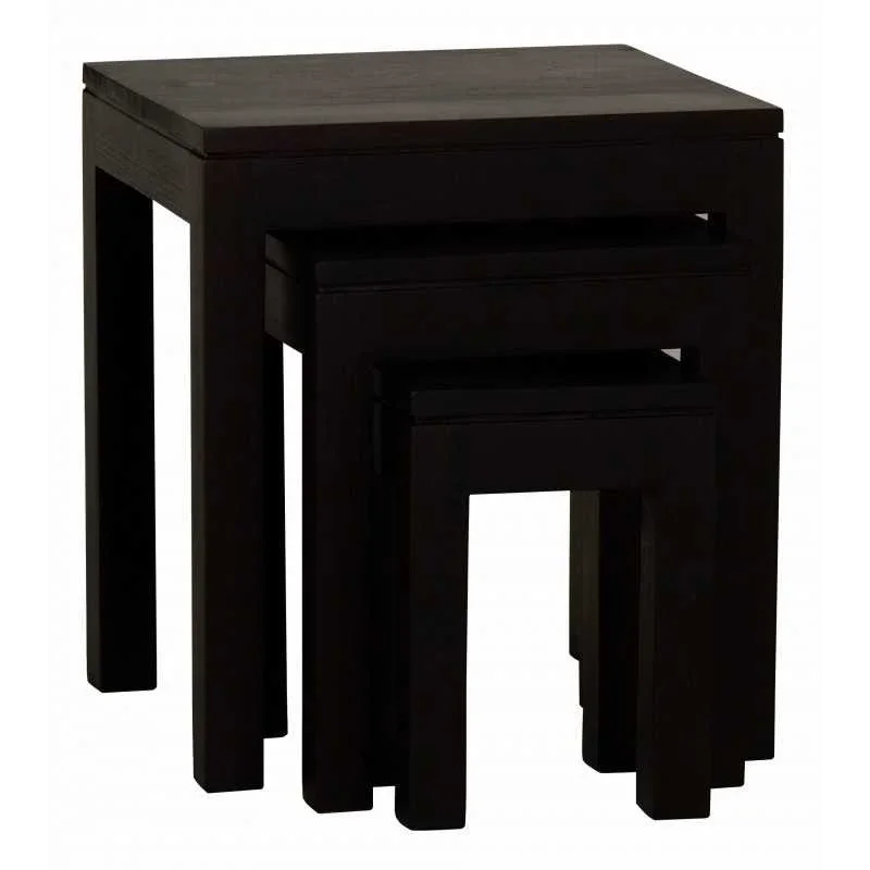 CT Amsterdam Solid Mahogany Timber Nest of Tables