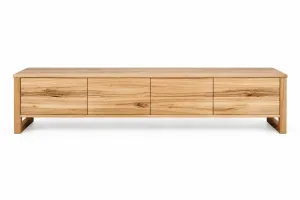 MD Bright Solid Timber TV Unit with 4 Drawers thumbnail 1