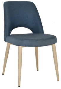 EZ Albury Birch Stained Metal Leg Upholstered Hospitality Dining Chair thumbnail 13