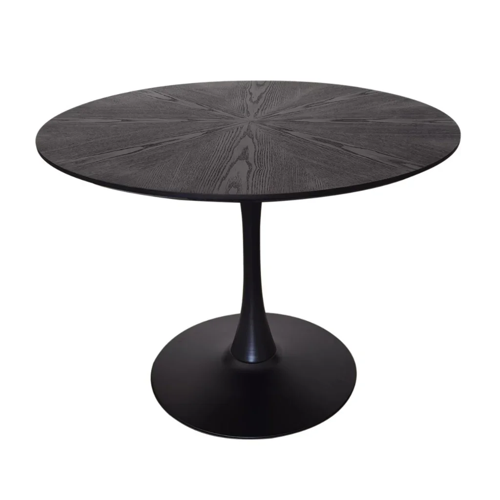 VI Spin Metal Pedastal Base Round Dining Table