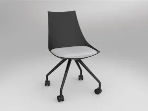 OL Luna Black Chair with Castor Base thumbnail 12