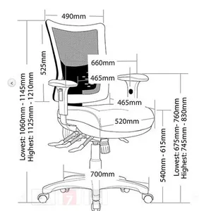 ST Brent Mesh Back Task Chair with Arms thumbnail 3