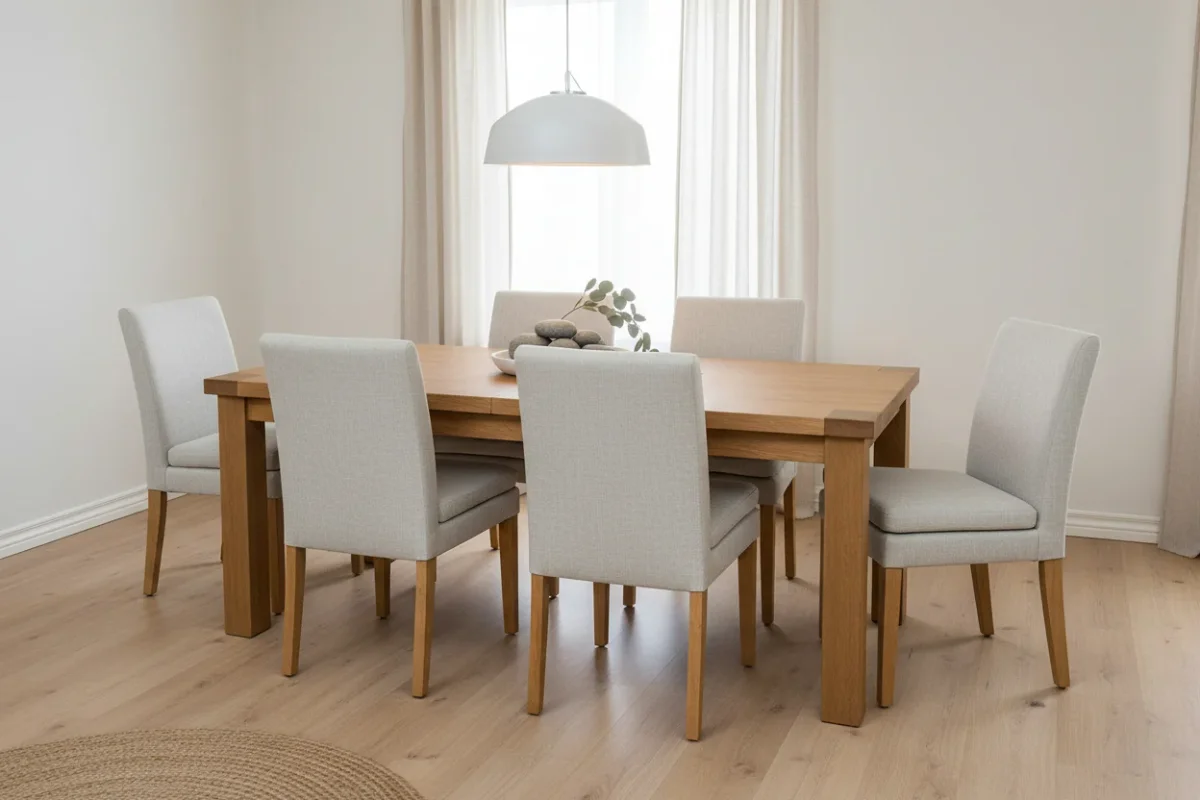 MF Conrad Fabric Upholstered Timber Leg Dining Chair