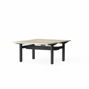 OL Klass Electric Height Adjustable Share Desk - Oak Ravine Top Black Fame thumbnail 3