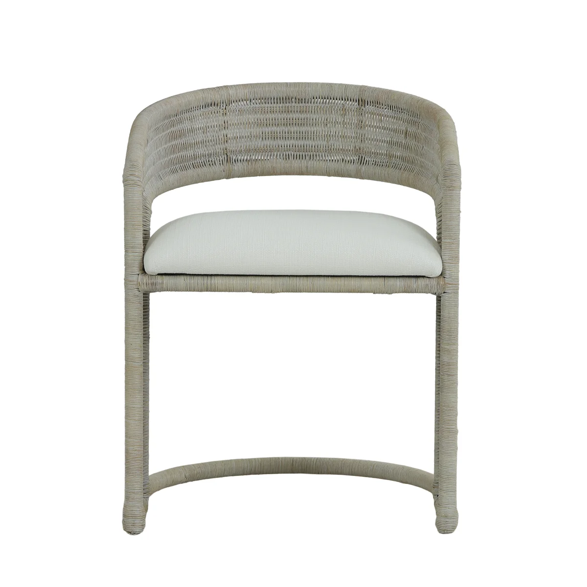 CR Hampton Natural  Rattan Fabric Seat Dining Chair