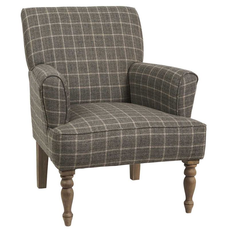 SH Bailey Wool Upholstered Timber Legs Armchair - Charcoal