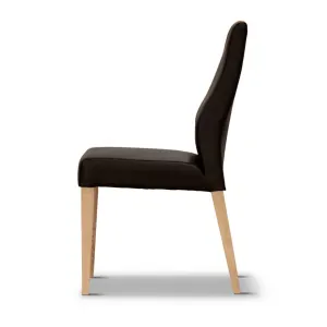 VI Highland PU Leather Upholstered Timber Legs Dining Chair thumbnail 6