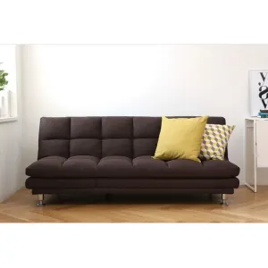 HE Vivin Fabric Upholstered Metal Leg 3 Seater Sofa Bed thumbnail 7